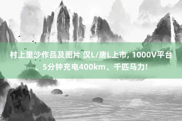 村上里沙作品及图片 汉L/唐L上市， 1000V平台、5分钟充电400km、千匹马力!